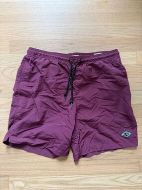 PacSun Men's Maroon Swim Trunks